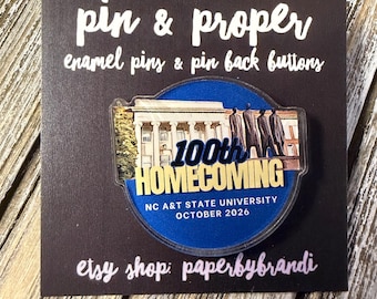 Aggie 100th Homecoming Statue Acrylic Lapel Pin