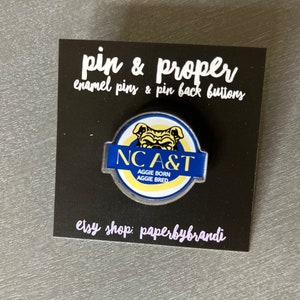 NC A&T Aggie Born/Bred Acrylic Lapel Pin