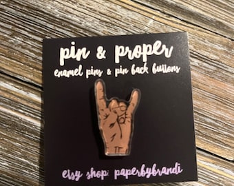 Sigma Hand Acrylic Lapel Pin