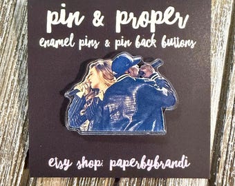 J & B How They Gon’ Stop Both Us? Acrylic lapel Pin