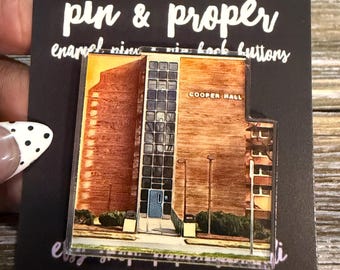 Cooper Hall A&T Building  Acrylic Lapel Pin