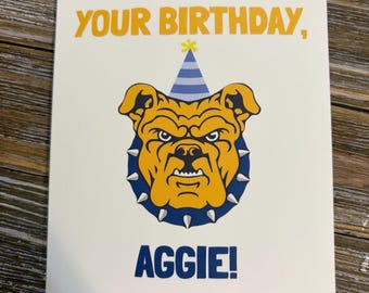 Aggie Birthday Card