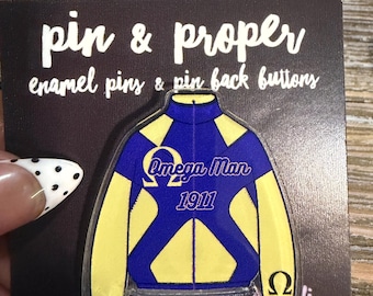 Omega Man Track Jacket Acrylic Lapel Pin