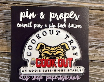 A&T Aggie Cookout Tray Acrylic Lapel Pin