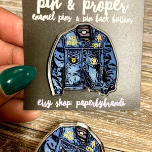 A&T Jean Jacket Acrylic Lapel Pin