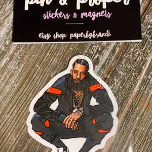Nipsey Sticker- Black/Red II