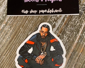 Nipsey Sticker- Black/Red II