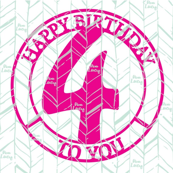 Download Items similar to 4th Birthday SVG, Happy Birthday Clip Art ...