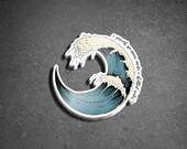 Wave sticker laptop decal a smooth sea never made a skillful sailor