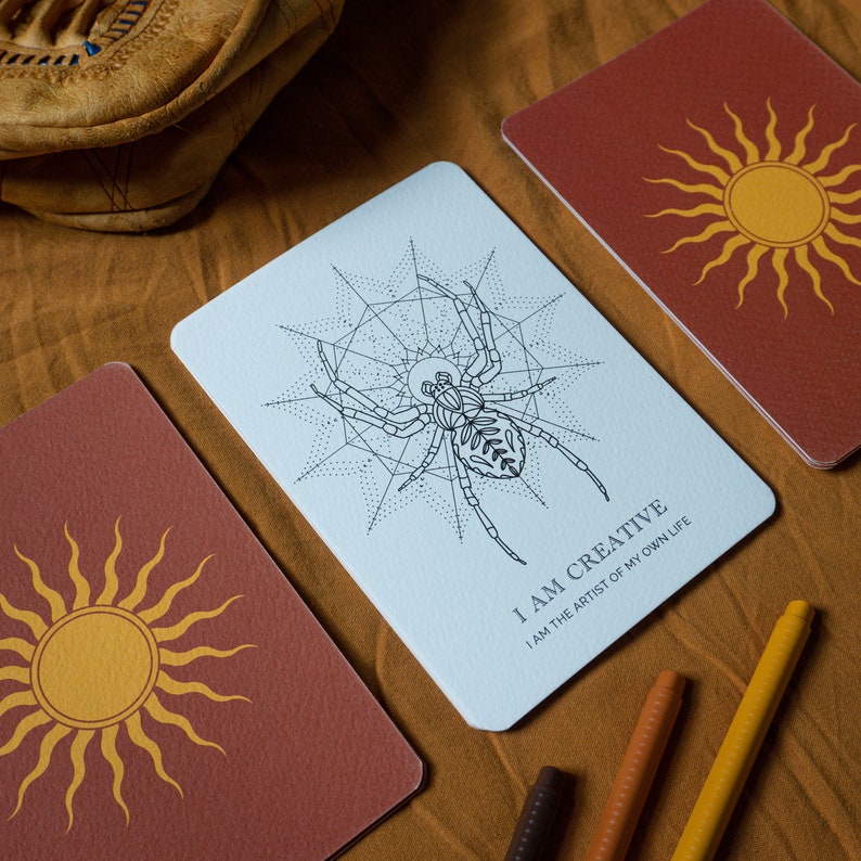 Colouring Affirmation Card Deck // Mantra Intention Cards // Etsy