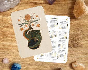 2024 Dragon Lunar Calendar // Mini Pocket Calendar