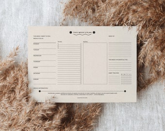 Weekly Planner, Undated Minimal Planner, 2024 calendar