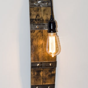 Rustic Wall Light. Wine Barrel Sconce. Rustic Wall Light Sconce. Wine room lighting. Rustic Pendant Light