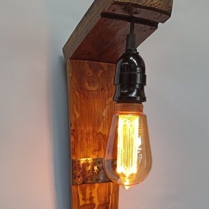 Rustic wall light - Wine Barrel Sconce - Rustic Wall Light Sconce - Wine room lighting - Wall light fixture