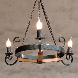 Chandelier ligthing - Wrought iron chandelier - Three light ceiling lights