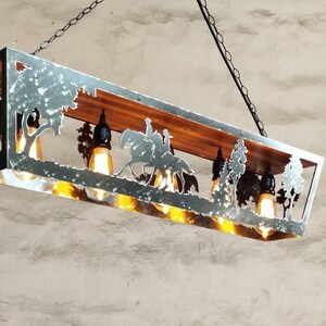 Farmhouse Ceiling Lights - Rustic Light Fixture - Cabin Lights - Horse ...