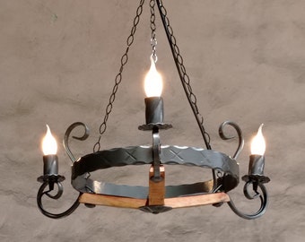 Chandelier ligthing - Wrought iron chandelier - Three light ceiling lights