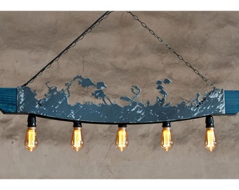Rustic Ceiling Lights - Chandelier light fixture - Lake cabin lighting