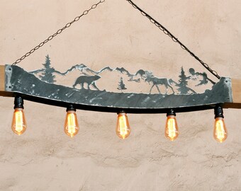 Rustic Five Lights Fixture Cabin Chandelier Rustic Ceiling