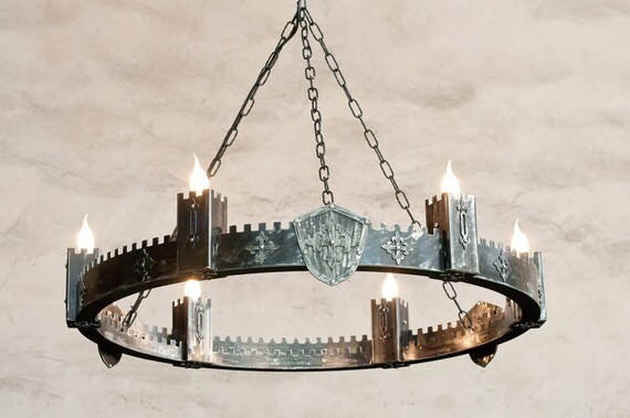 Chandelier Lighting Large Ancient Medieval Iron Chandelier 6