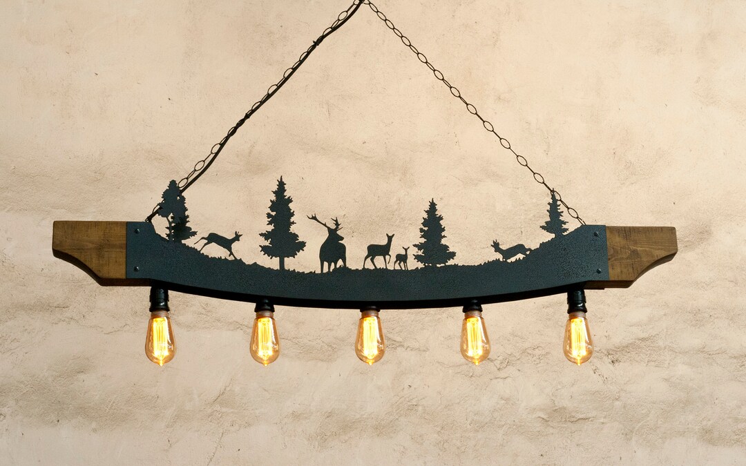 Rustic Five Lights Fixture Cabin Chandelier Rustic Ceiling Lights ...