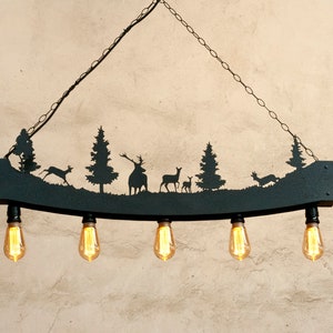 Rustic Five lights Fixture - Cabin Chandelier - Rustic Ceiling Lights - Rustic Cabin Lighting - Ceiling Lights - Custom Lighting