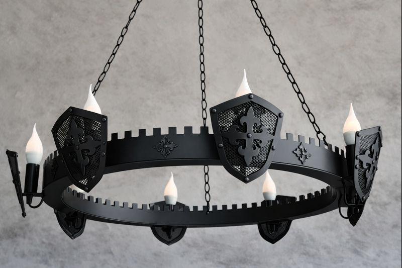 古代中世スタイルの鉄製シャンデリア - 8灯シャンデリア - 天井照明