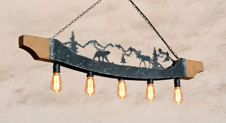 Rustic Pendant Lights Cabin Ceiling Light Fixture - Etsy