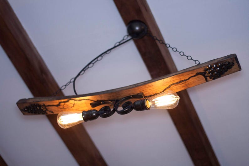 Rustikale Deckenleuchte. Hängen an Kette Vintage licht | Etsy