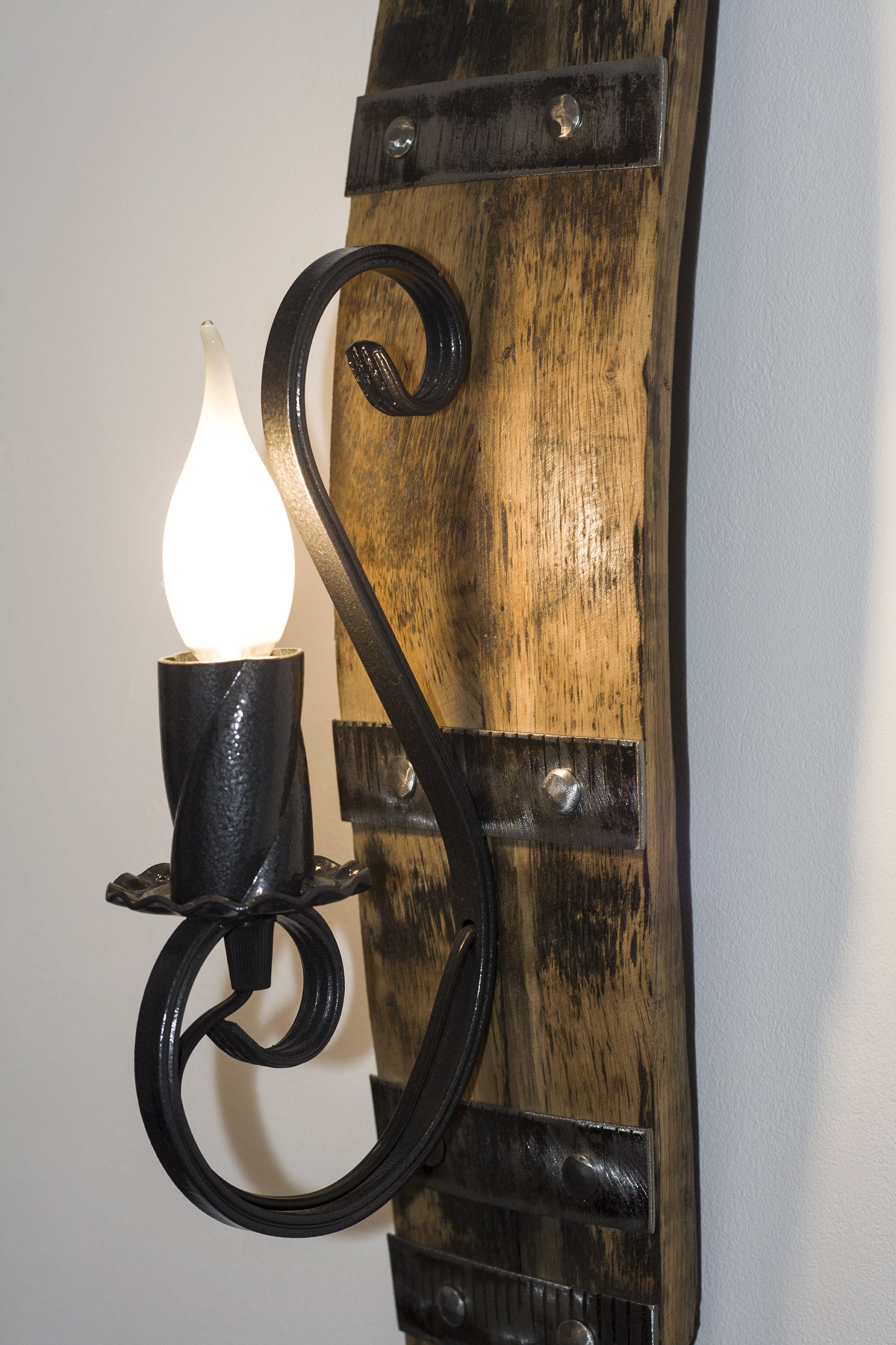 Rustic Wall Light. Rustic Light Fixture. Wine Barrel Lamp - Etsy