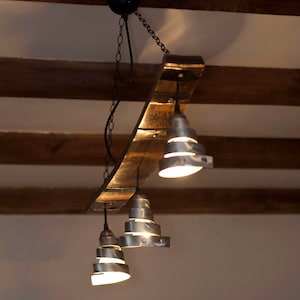 Rustic ceiling light - Pendant light - Barrel lighting - Wine cellar room lights image 4