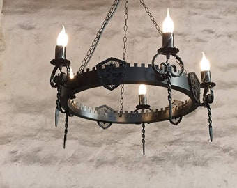 Chandelier ligthing - Wrought iron lights - Lighting fixture - Metal lights