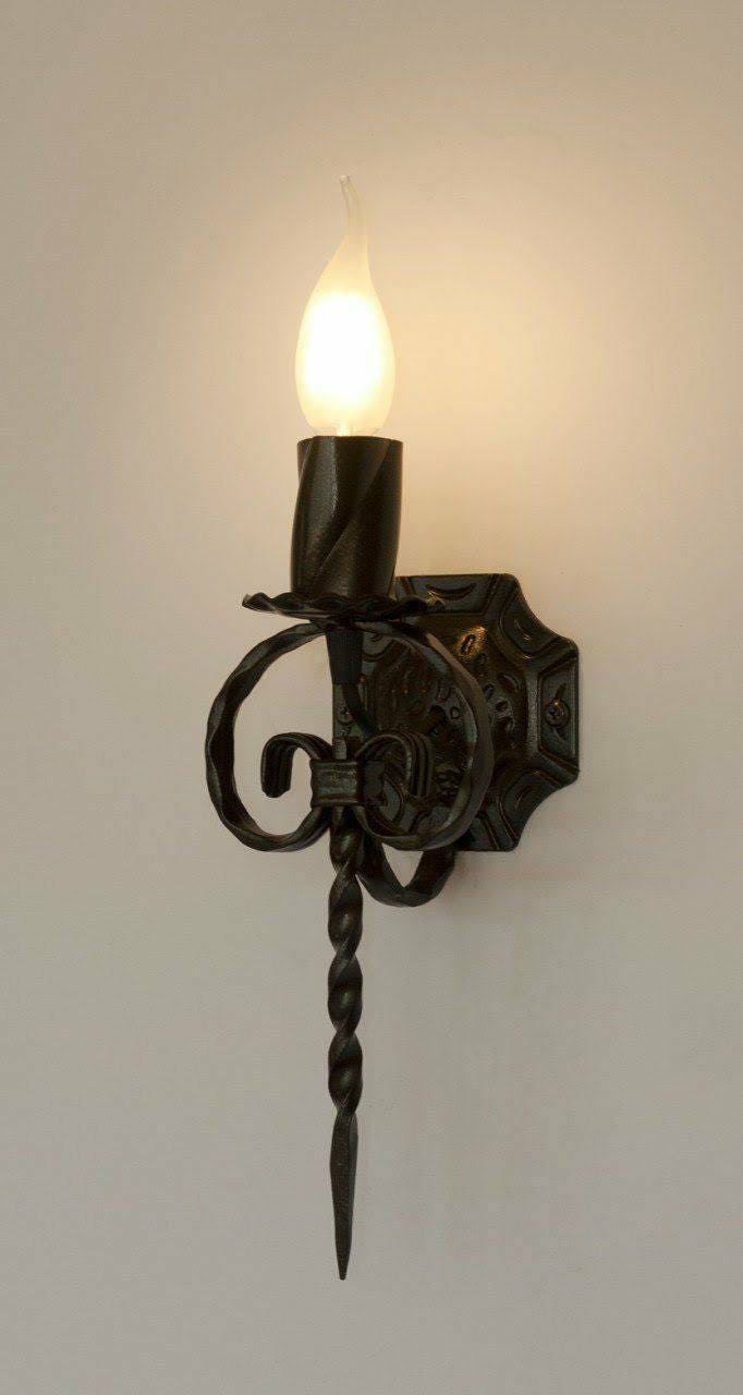 GAKA Wall Sconce Candle Holder (Set of 2) Black Gold Rustic Wall-Mount  Metal Candle Holders/Gothic Wall Hanging Iron Wall Candle Sconce Holder for