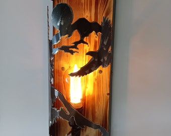 Rustic wall light - Eagle - Cabin sconce - Log House Lighting - Lodge Lights