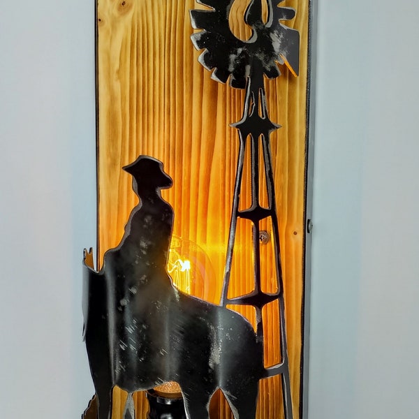 Farmhouse wall light - Cowboy - Western lighting - Rustic sconce