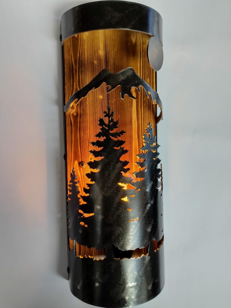 Rustic Task Sconces Rustic Wall Sconce Light, Lighting Fixture for Cabin, Log House ...
