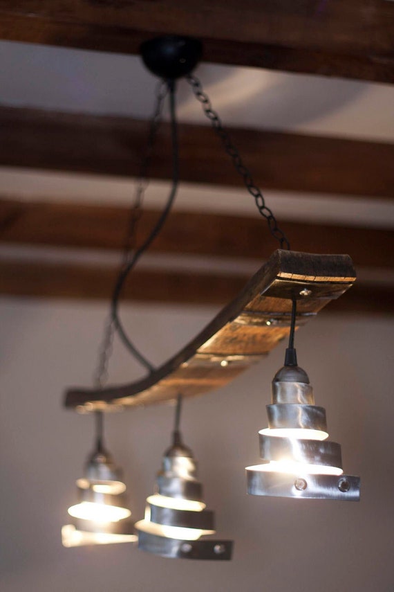 Rustic ceiling light - Pendant light - Barrel lighting - Wine cellar room lights