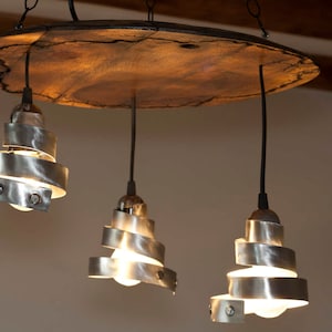 Wine barrel ceiling lights. Rustic pendant light.