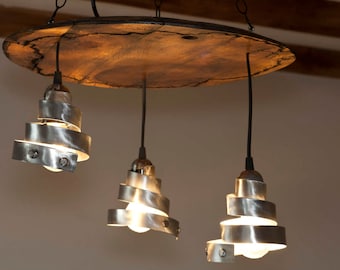 Wine barrel ceiling lights. Rustic pendant light.