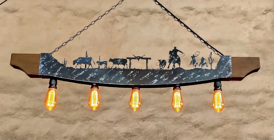Western Light Fixture Farm Chandelier Rustic Ceiling Lights Rustic