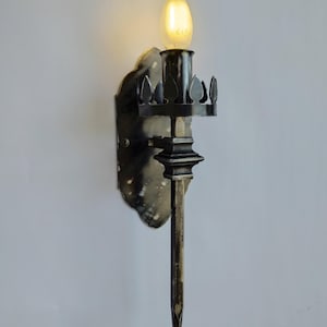 Medieval Castle Torch Sconce – Iron Wall Light - Wrought iron lighting