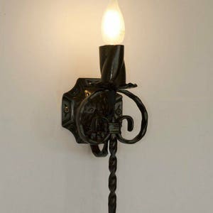 Wrought iron sconce Wall light fixture Wall sconce lamp Gothic style image 2