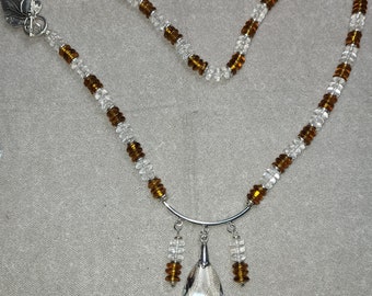 Glass/crystal necklace