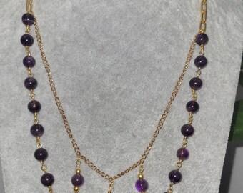 Amethyst Necklace & Earrings