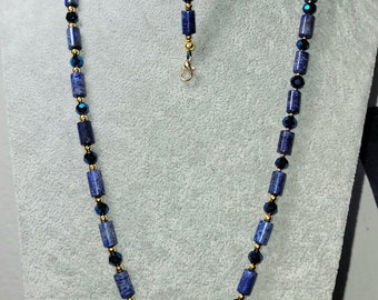 Lapis, Crystal's, Abalone Necklace Set