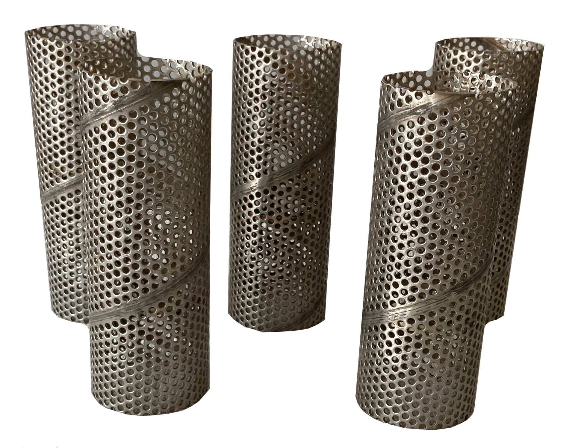 Perforated Metal Open Cylinders Etsy