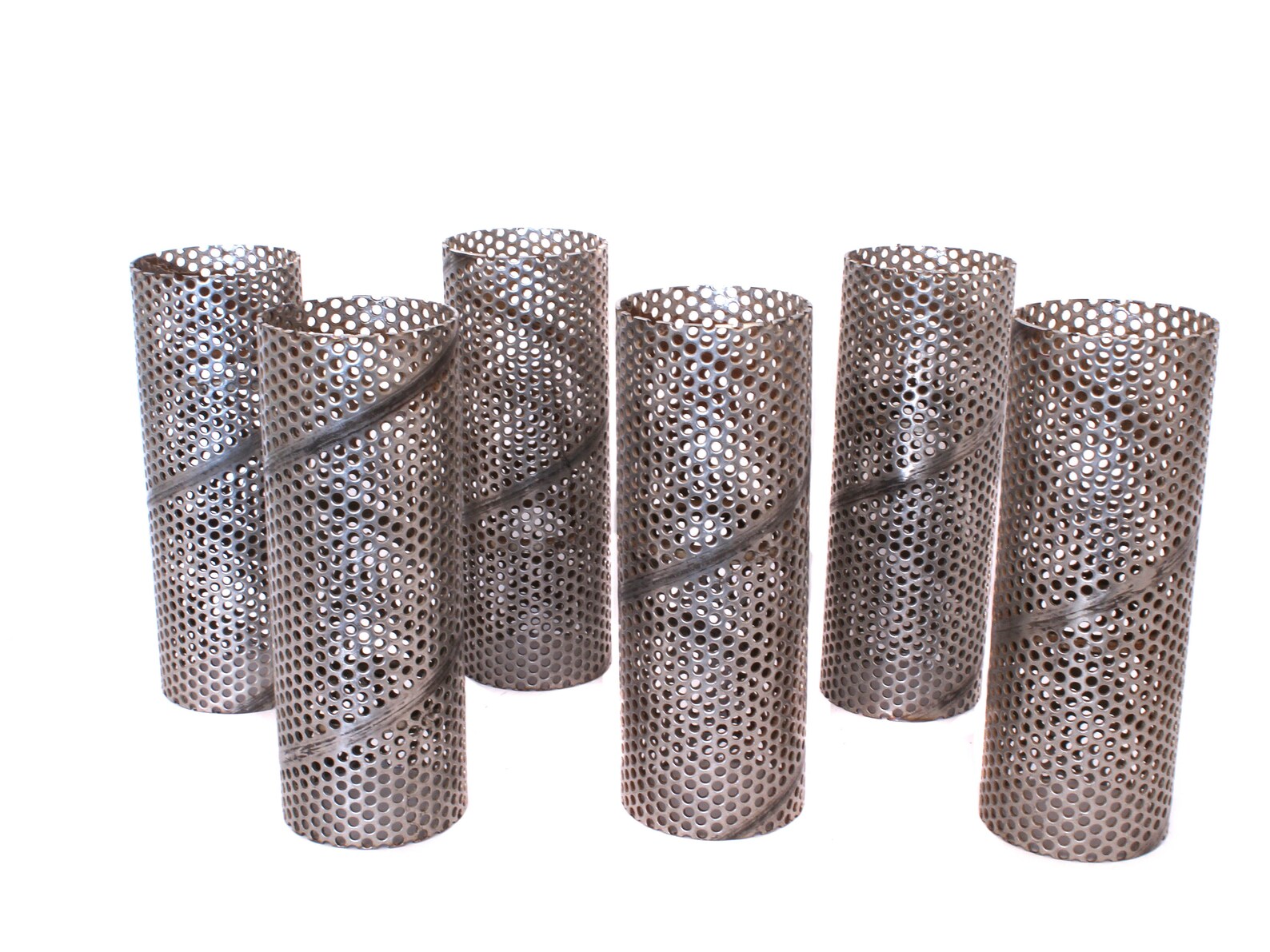 Perforated Metal Open Cylinders Etsy