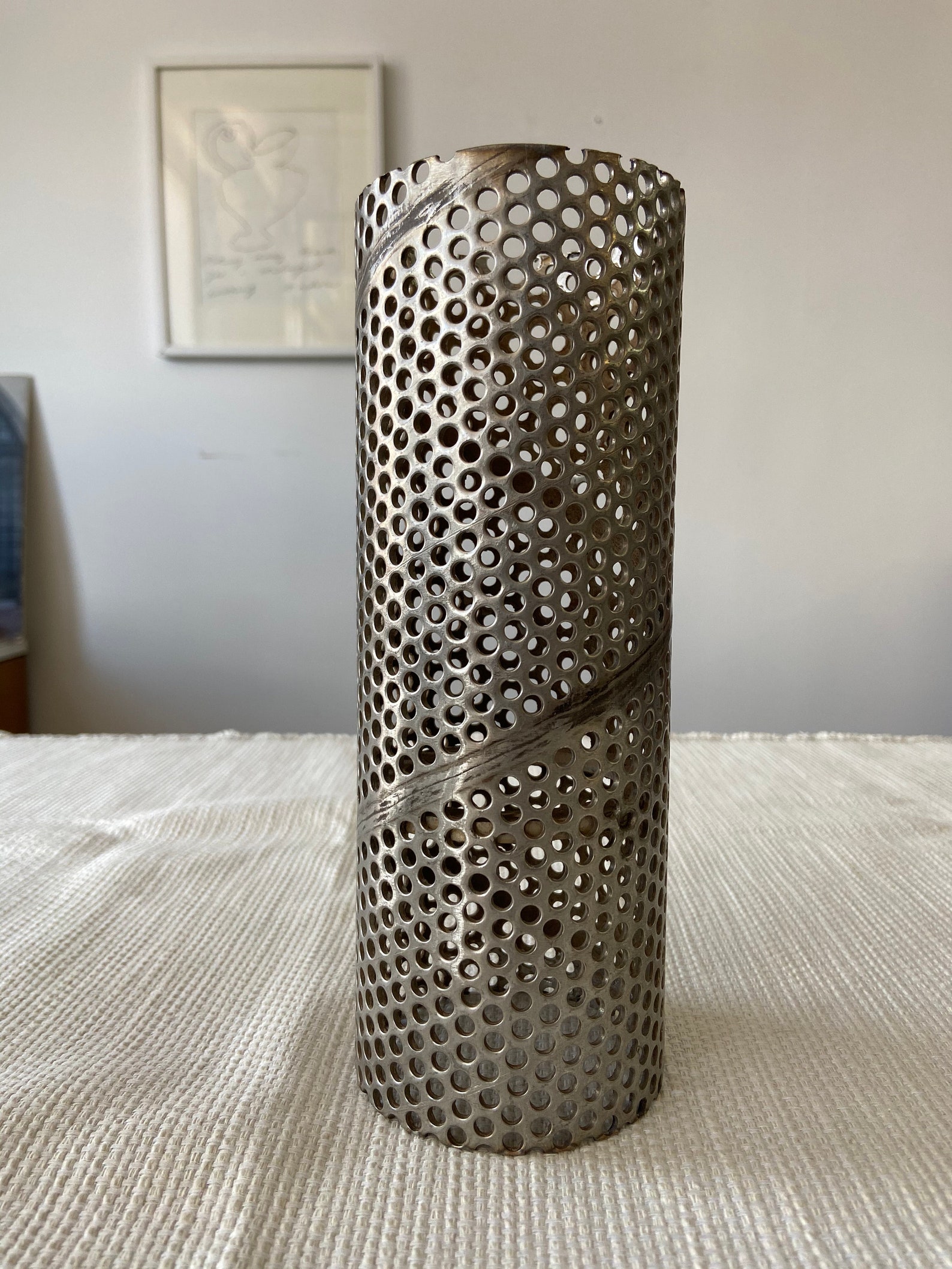 Perforated Metal Open Cylinders Etsy
