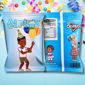 Gracie&#39;s Corner Boy/Girl Assorted Filled Chip Bags Perfect for Gracie&#39;s Corner Themed Parties