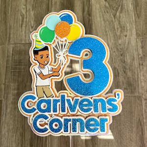 Personalized Gracie’s Corner Boy Cake Topper perfect for Gracie’s Corner Themed Birthday Parties.